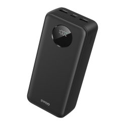 BWOO 22,5W 30000 mAh Powerbank LCD kijelzővel - Fekete