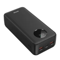 BWOO 22,5W 30000 mAh Powerbank LCD kijelzővel - Fekete