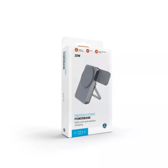 FIXED MagZen 5 Stand, 5000 mAh Powerbank -  Szürke 