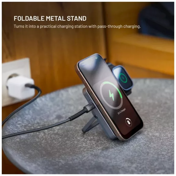FIXED MagZen 5 Stand, 5000 mAh Powerbank -  Szürke 