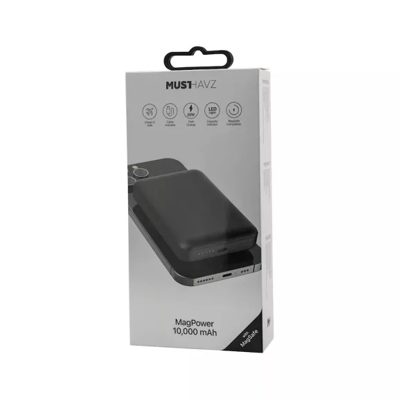 Musthavz MagPower 10,000 mAh MagSafe powerbank - Fekete