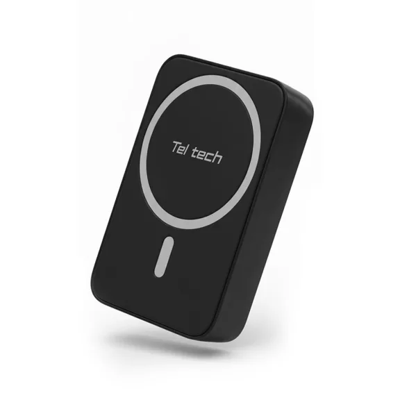 Teltech MagSafe kompatibilis powerbank 10000mAh 15W Fekete