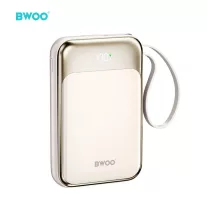   BWOO P80 mágneses powerbank 10000mAh 20W kábellel és kijelzővel arany