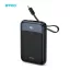 BWOO P80 mágneses powerbank 10000mAh 20W kábellel és kijelzővel fekete