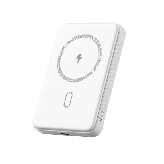 WIWU Wi-P043 MagSafe Power Bank 10000mAh 20W állvánnyal - Fehér