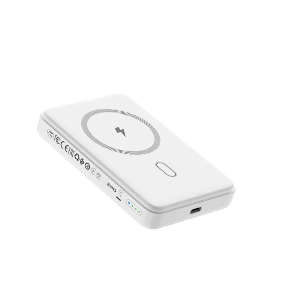 WIWU Wi-P043 MagSafe Power Bank 10000mAh 20W állvánnyal - Fehér
