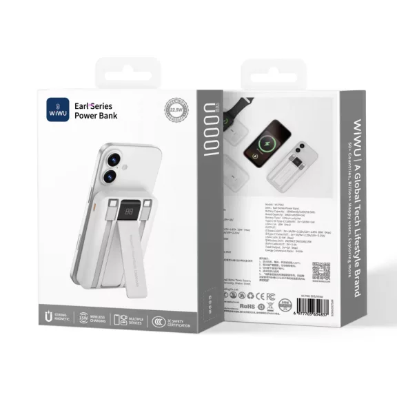 WIWU Duke MagSafe Powerbank 10000 mAh – Fehér