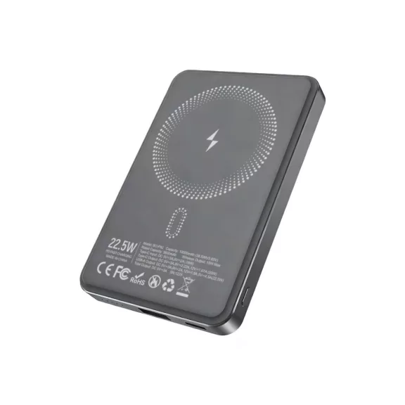 BWOO BO-P82 mágneses powerbank 10000 mAh 22.5W – Grafitszürke