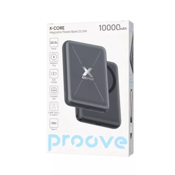 Proove-X-Core-22-5W-10000mAh-MagSafe-powerbank-Fekete