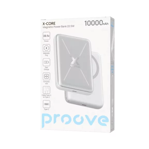 Proove-X-Core-22-5W-10000mAh-MagSafe-powerbank-Fehér
