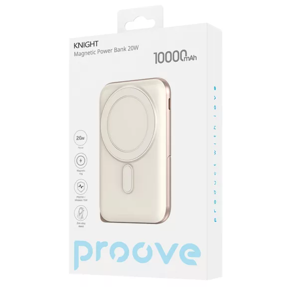 Proove Knight 20W 10000mAh MagSafe powerbank - Bézs
