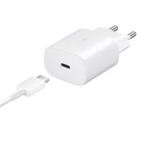   Samsung EP-TA800XWEGWW gyári hálózati fehér gyorstöltő 3A Type - C bemenettel 25W EP-DG977BWE Type-C - Type-C adatkábellel 1m