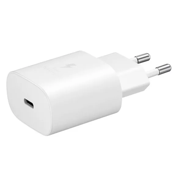 Samsung EP-TA800XWEGWW gyári hálózati fehér gyorstöltő 3A Type - C bemenettel 25W EP-DG977BWE Type-C - Type-C adatkábellel 1m