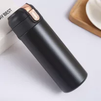   Techsuit termosz- digitális hőmérséklet kijelzés, stainless steel, 400ml - fekete