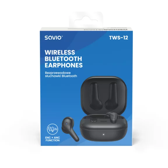 SAVIO TWS-12 Wireless bluetooth TWS - Fekete