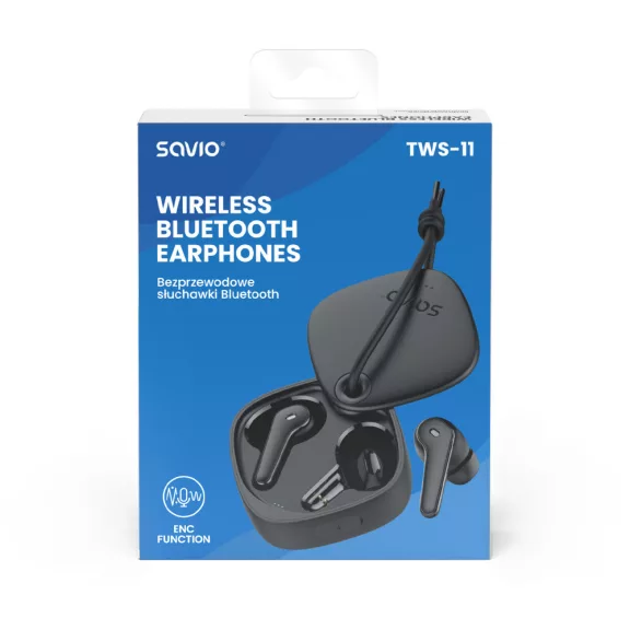 SAVIO TWS-11 Wireless bluetooth TWS - Fekete