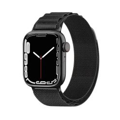   Techsuit (W037) - Apple Watch 42 mm/44 mm/45 mm/49mm óraszíj - Fekete