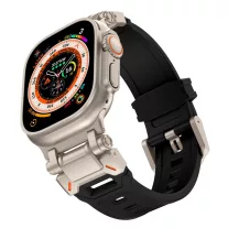  Techsuit  Watchband - Apple Watch 42/44/45/49mm szíj - Titanium/Szürke/Fekete 