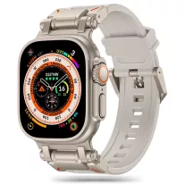    Techsuit  Watchband (W064) - Apple Watch 42/44/45/49mm szíj - titanium  silver starlight