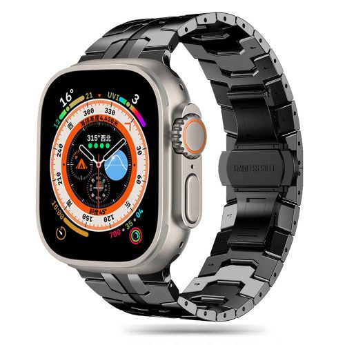 Techsuit Watchband Óraszíj - Apple Watch (42/44/45/49mm) - Fekete