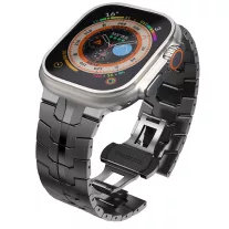   Techsuit Watchband óraszíj - Apple Watch (42/44/45/49mm) - Fekete/Narancs