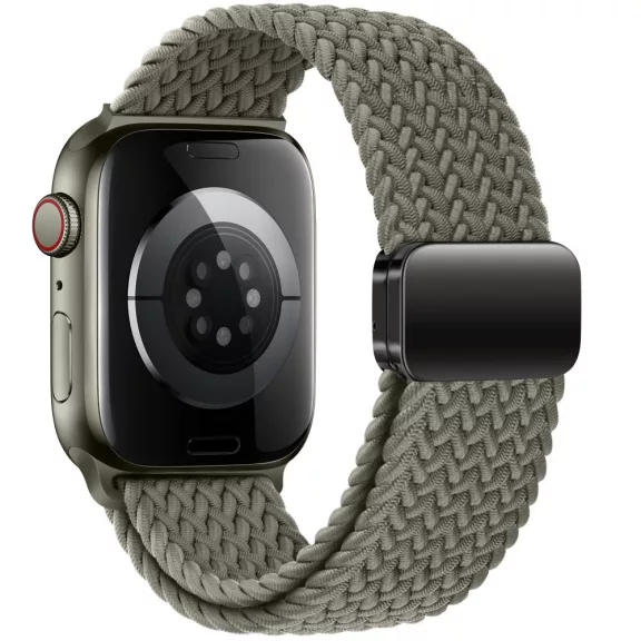 Tech-Protect Nylonmag - Apple Watch (42/44/45/49 mm) szíj - olive grey