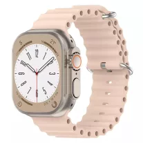   Techsuit (W038) - Apple Watch 42mm/44mm/45 mm óraszíj - rózsaszín