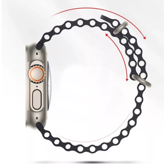 Techsuit (W038) - Apple Watch 38mm/40mm/41 mm óraszíj - Fekete