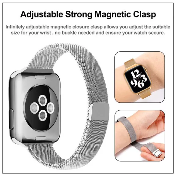 Techsuit (W034) - Apple Watch 42/44/45mm szíj - Fekete