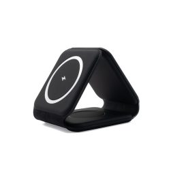   Ecobox Magsafe 3in1 15W vezeték nélküli töltő állomás - Fekete
