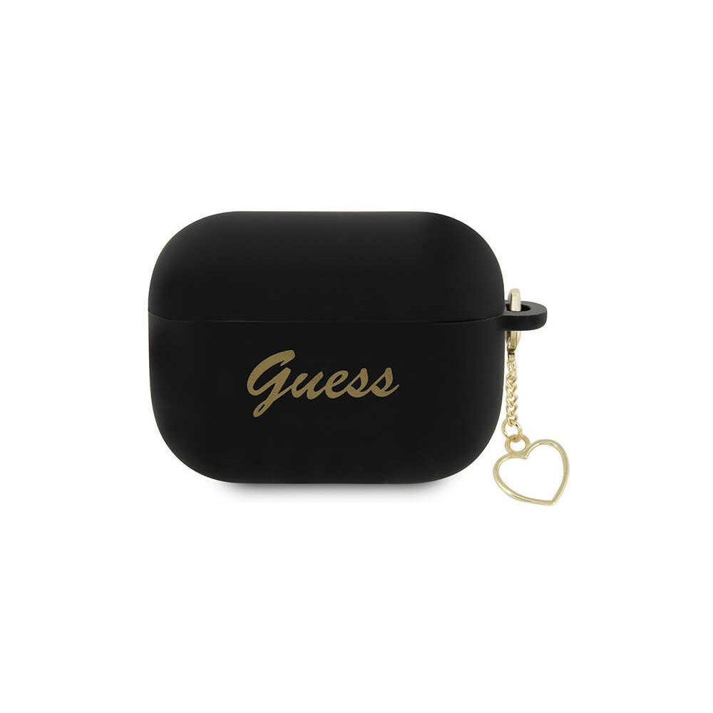 Guess Charm Heart - AirPods Pro 2 tok - Fekete