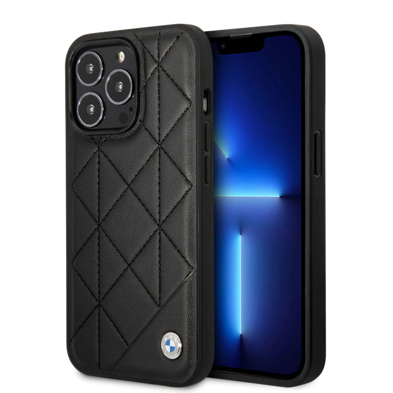 BMW - Quilted - iPhone 14 Pro tok - Fekete