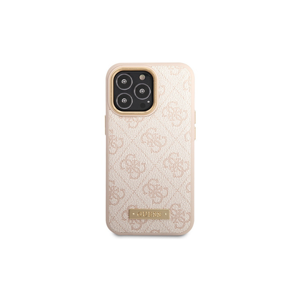 Guess 4G - Gold Camera & Buttons - Magsafe kompatibilis - iPhone 14 Pro Max tok - Rózsaszín