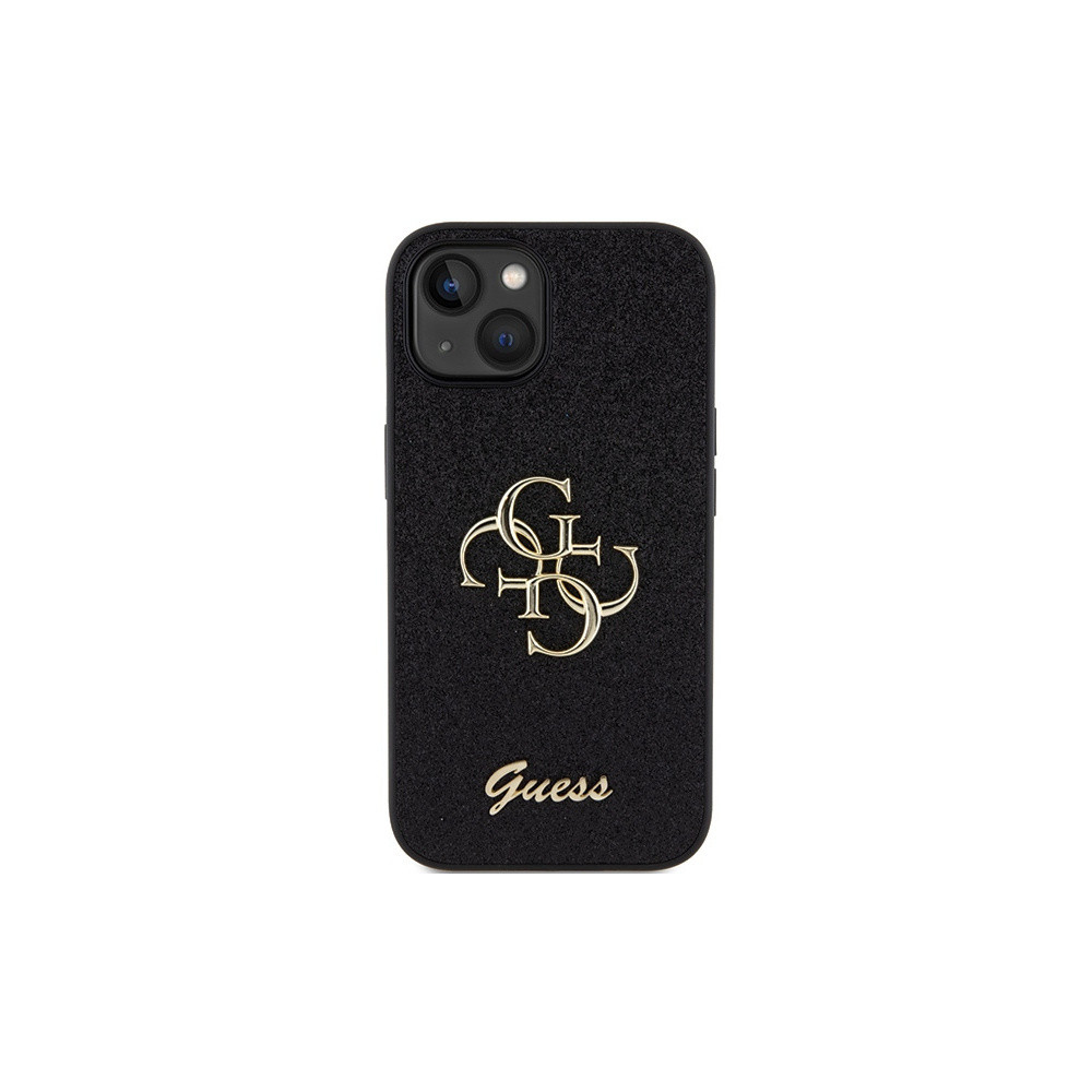 Guess 4G Fixed Glitter - iPhone 15 Tok - Fekete 