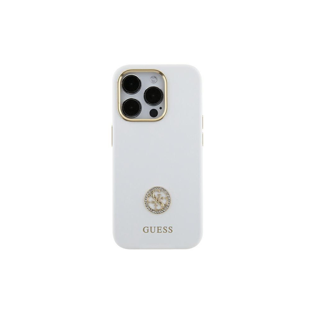 Guess Logo Stass 4G - iPhone 15 Tok - Fehér