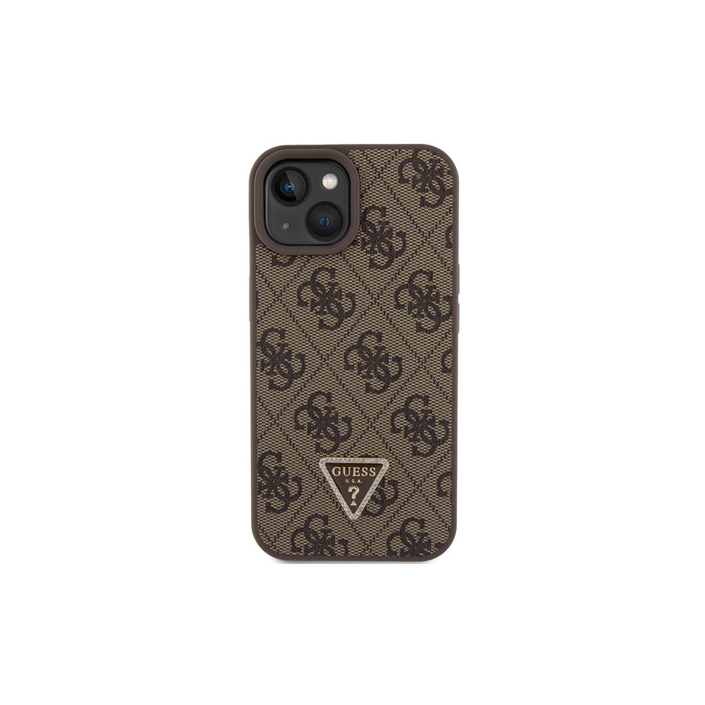 Guess 4G Triangle Strass - iPhone 15 tok - Barna