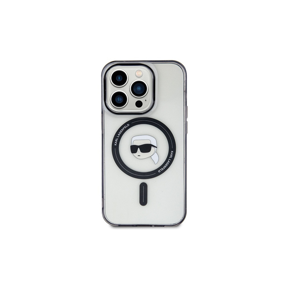Karl Lagerfeld Ikonik MagSafe - iPhone 15 Pro Max Tok - Átlátszó 