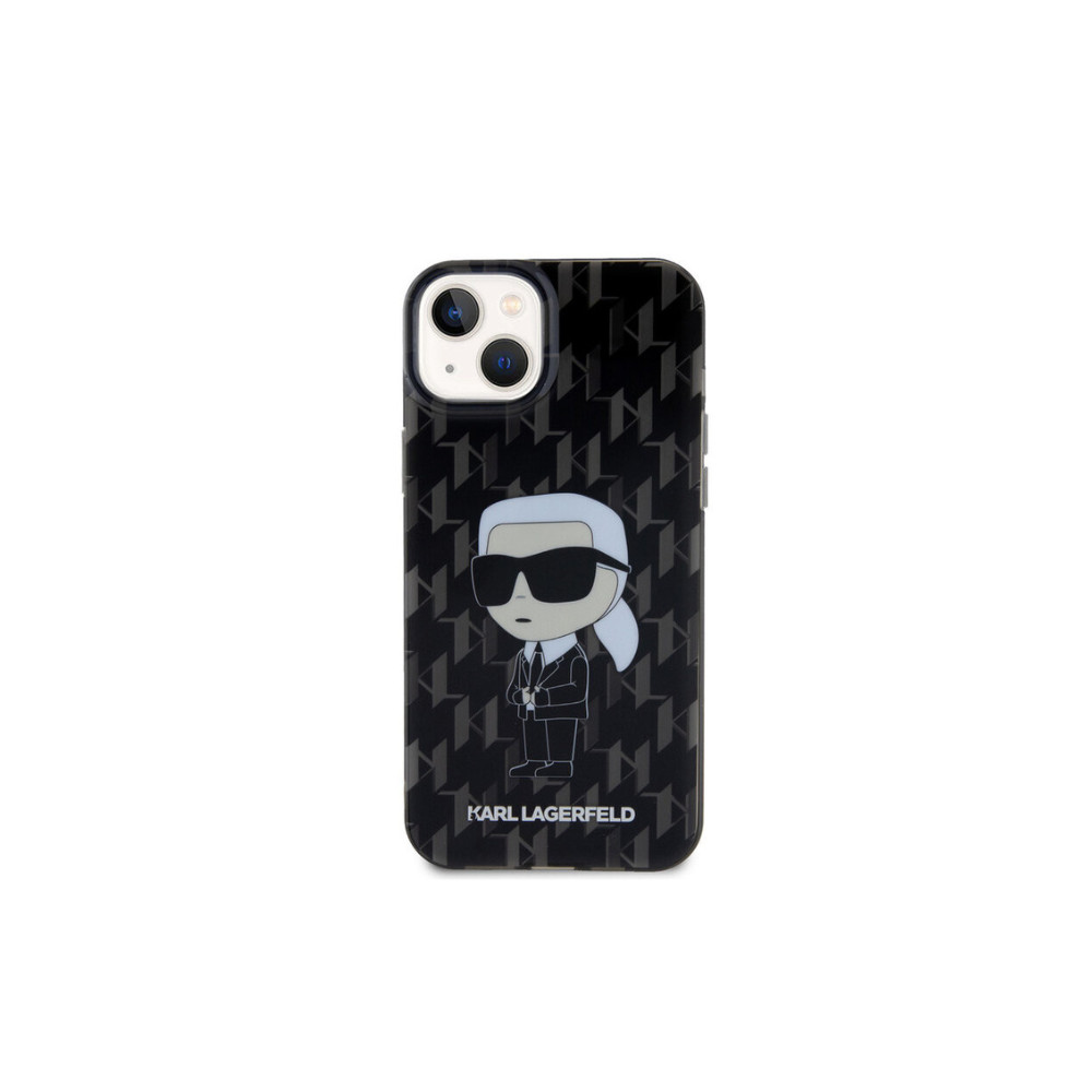 Karl Lagerfeld Ikonik Monogram - iPhone 15 Plus Tok - Fekete