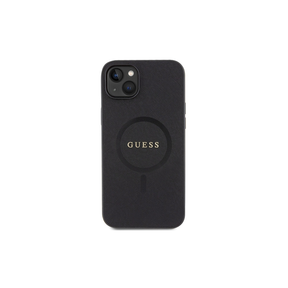 Guess Saffiano MagSafe - iPhone 15 Plus Tok - Fekete 