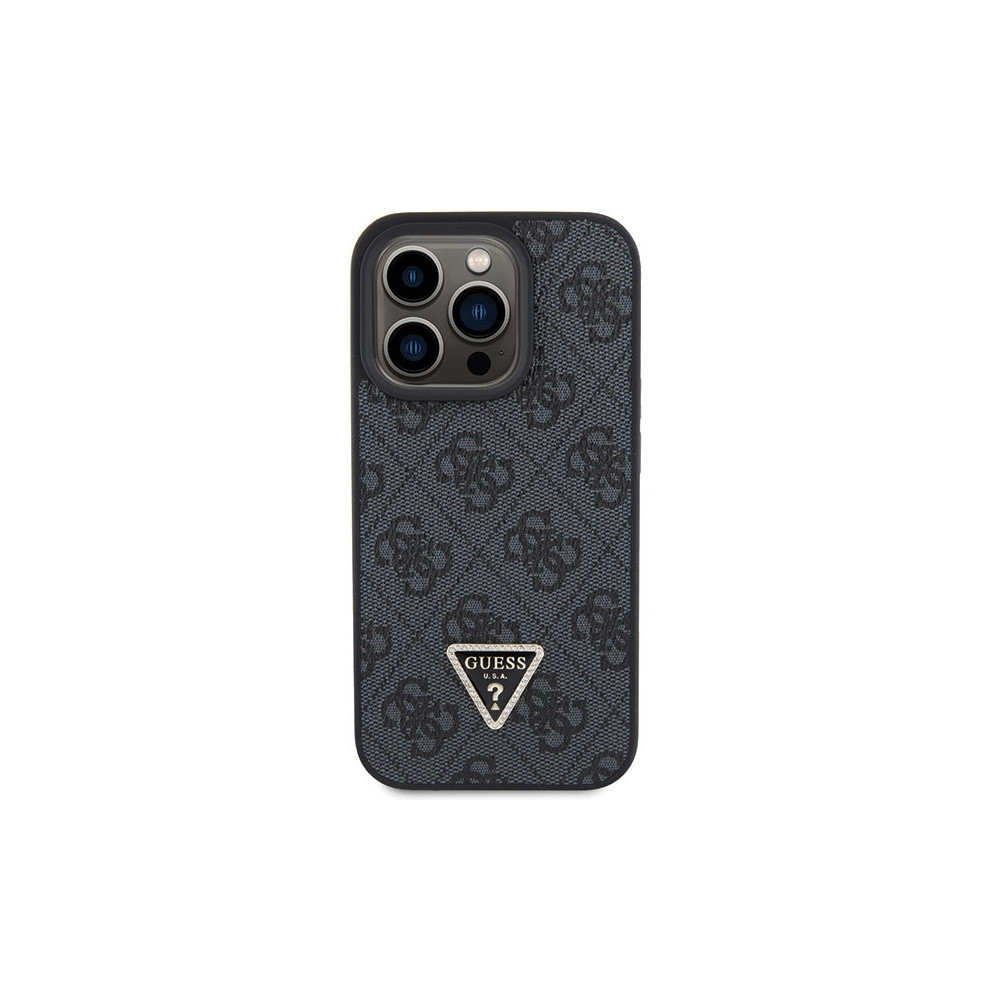Guess 4G Triangle Strass - iPhone 15 Pro Max Tok - Fekete
