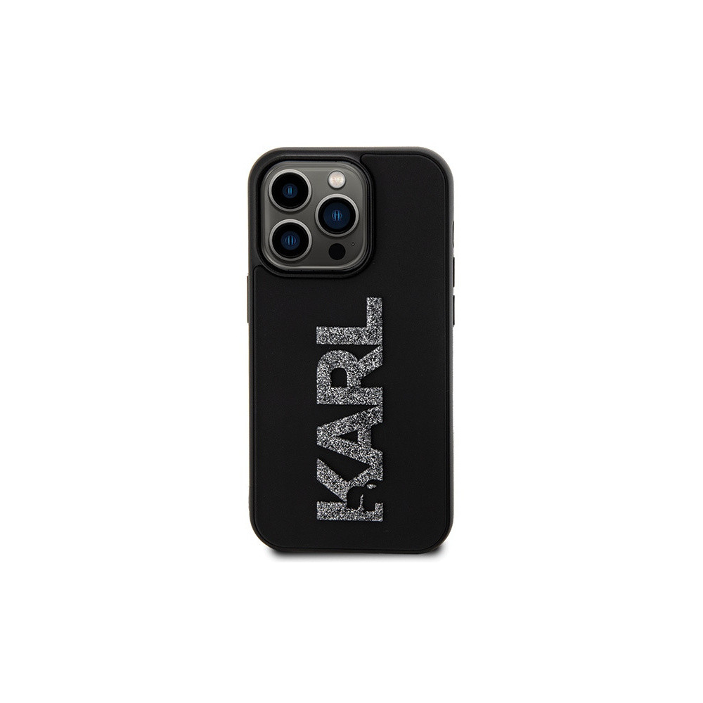 Karl Lagerfeld 3D Karl Glitter - iPhone 15 Pro Max Tok - Fekete 