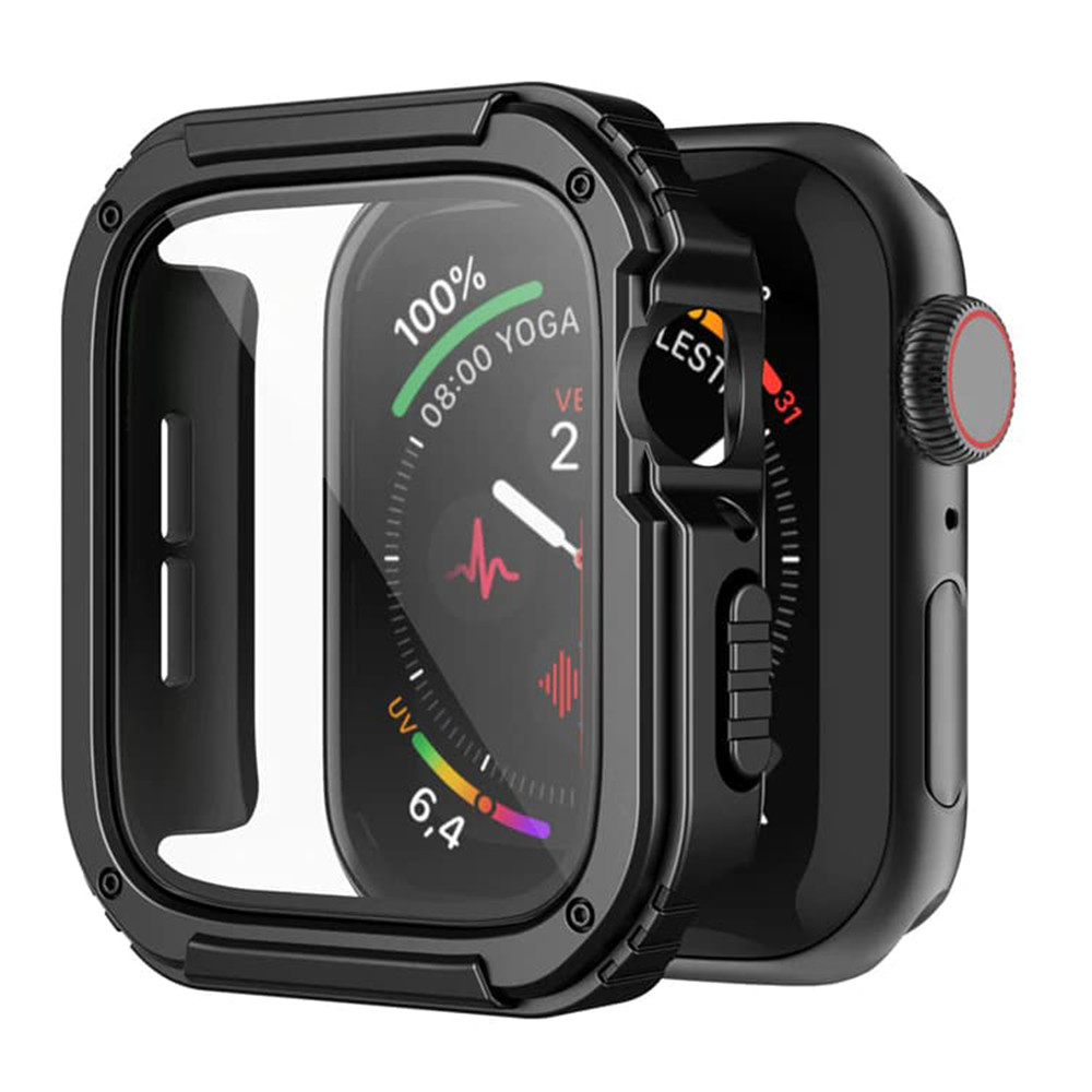 Lito - 360 Glass/Case, Apple Watch 7/8, 41mm, Fekete